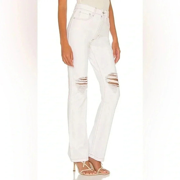 WeWoreWhat NEW Stretch Twill Denim Icon Jean in Classic White 25” - Picture 3 of 10